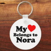 Mein Herz gehört Nora Schlüsselanhänger (Vorderseite)