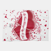 Mein Herz gehört nur dir! Rote Herzen Küchentuch (Horizontal)