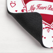 Mein Herz gehört nur dir! Rote Herzen Mousepad (Ecke)