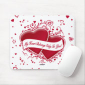 Mein Herz gehört nur dir! Rote Herzen Mousepad (Mit Mouse)