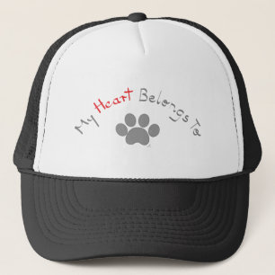 Mein Herz gehört Pet Paws Truckerkappe