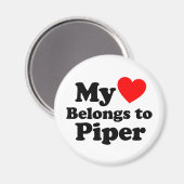 Mein Herz gehört Piper Magnet (Vorderseite/Rückseite)