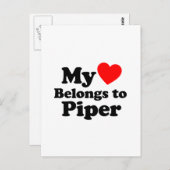 Mein Herz gehört Piper Postkarte (Vorne/Hinten)