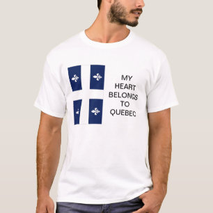 Mein Herz gehört Quebec-Flaggen-T - Shirt