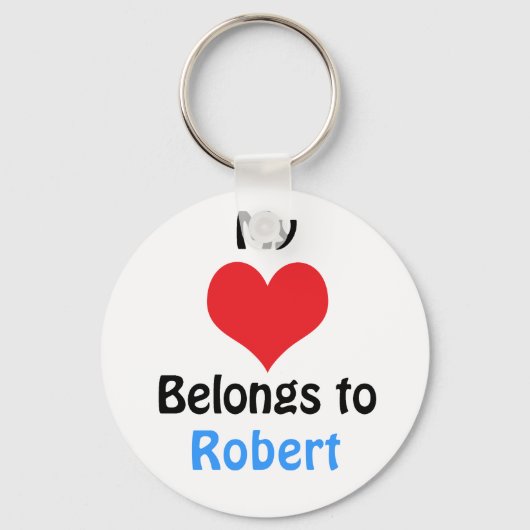 Mein Herz gehört Robert Schlüsselanhänger (Vorderseite)