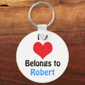 Mein Herz gehört Robert Schlüsselanhänger (Vorderseite)