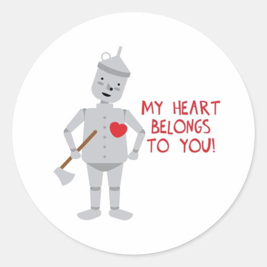 Mein Herz gehört Runder Aufkleber (Vorderseite)