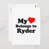 Mein Herz gehört Ryder Postkarte (Vorne/Hinten)