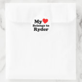 Mein Herz gehört Ryder Runder Aufkleber (Tasche)