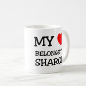 Mein Herz gehört SHARON Kaffeetasse (VorderseiteRechts)