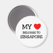 Mein Herz gehört SINGAPORE Magnet (Vorderseite/Rückseite)