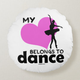 Mein Herz gehört Tanz Rundes Kissen