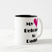 Mein Herz gehört Vati Zweifarbige Tasse (VorderseiteRechts)