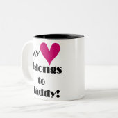 Mein Herz gehört Vati Zweifarbige Tasse (Vorderseite Links)