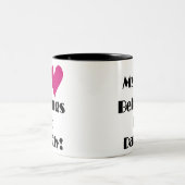 Mein Herz gehört Vati Zweifarbige Tasse (Mittel)