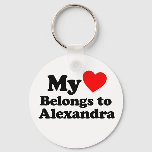 Mein Herz gehört zu Alexandra Schlüsselanhänger (Vorderseite)