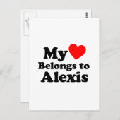 Mein Herz gehört zu Alexis Postkarte (Vorne/Hinten)