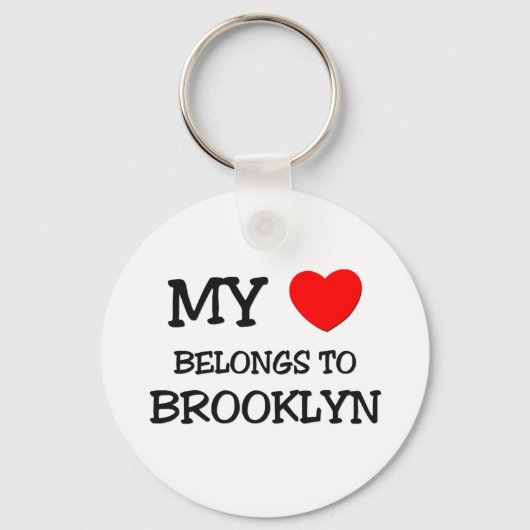 Mein Herz gehört zu BROOKLYN Schlüsselanhänger (Vorderseite)