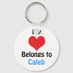 Mein Herz gehört zu Caleb Schlüsselanhänger