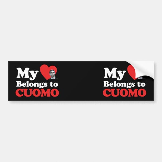 Mein Herz gehört zu Cuomo Autoaufkleber (Vorne)