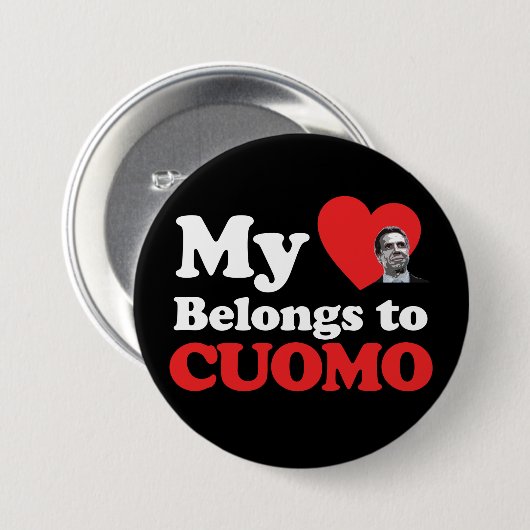Mein Herz gehört zu Cuomo Button (Vorne & Hinten)