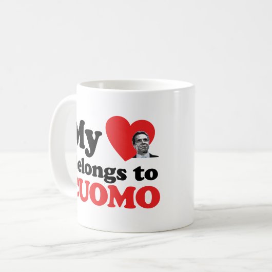 Mein Herz gehört zu Cuomo Kaffeetasse (Vorderseite Links)