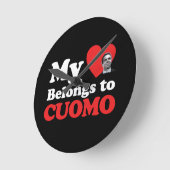 Mein Herz gehört zu Cuomo Runde Wanduhr (Winkel)