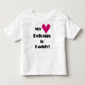 Mein Herz gehört zu Daddy Kleinkind T-shirt (Vorderseite)