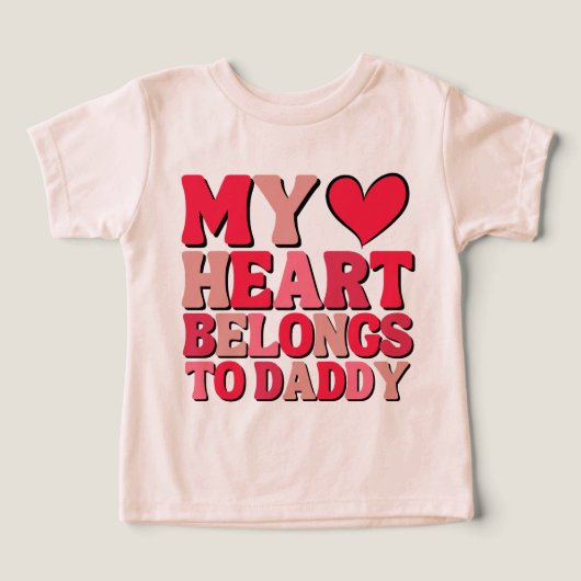 Mein Herz gehört zu Daddy Retro Heart (Design Vorderseite)