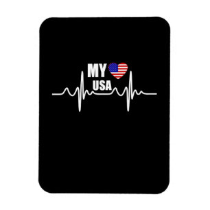 Mein Herz gehört zu den USA am 4. Juli Magnet