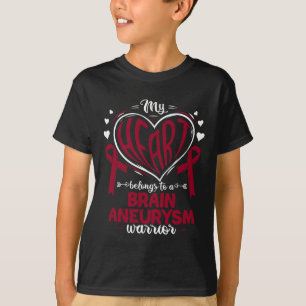 Mein Herz gehört zu einem Gehirnaneurysma Krieger T-Shirt