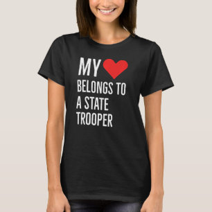 Mein Herz gehört zu einem Staat-Trooper-Jubiläumsg T-Shirt