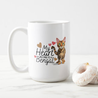 Mein Herz gehört zu einer Bengalischen Katze Kaffeetasse