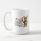 Mein Herz gehört zu einer Bengalischen Katze Kaffeetasse (Links)