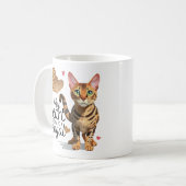 Mein Herz gehört zu einer Bengalischen Katze Kaffeetasse (Vorderseite Links)