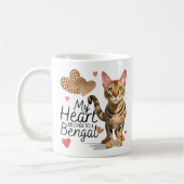 Mein Herz gehört zu einer Bengalischen Katze Kaffeetasse (Links)