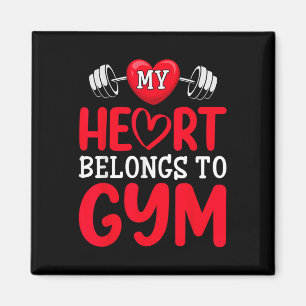 Mein Herz gehört zu Gym Funny Valentinstag Magnet