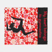 Mein Herz gehört zu Gymnastik Fleece Blanket (Vorderseite (Horizontal))