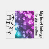Mein Herz gehört zu Gymnastik Fleece Blanket (Vorderseite (Horizontal))