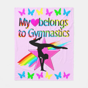 MEIN HERZ GEHÖRT ZU GYMNASTIK HÜBSCHES DESIGN FLEECEDECKE