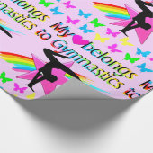 MEIN HERZ GEHÖRT ZU GYMNASTIK HÜBSCHES DESIGN GESCHENKPAPIER (Ecke)