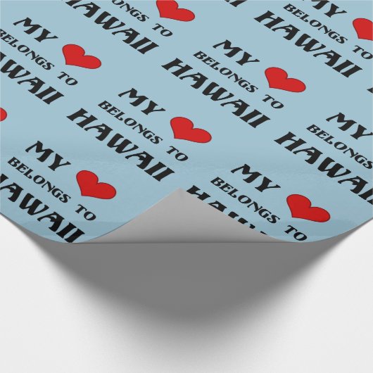 Mein Herz gehört zu Hawaii Geschenkpapier (Ecke)