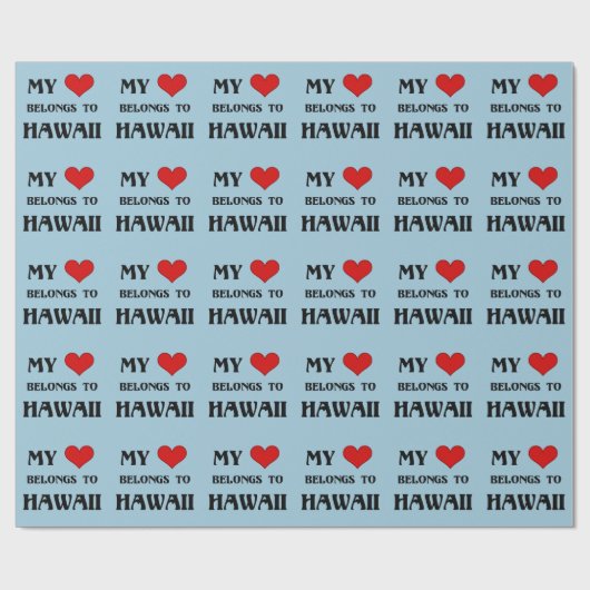 Mein Herz gehört zu Hawaii Geschenkpapier (Flach)