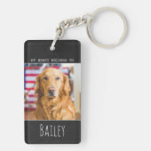 Mein Herz gehört zu - Hunde Mama - Hunde Haustier Schlüsselanhänger (Rückseite)