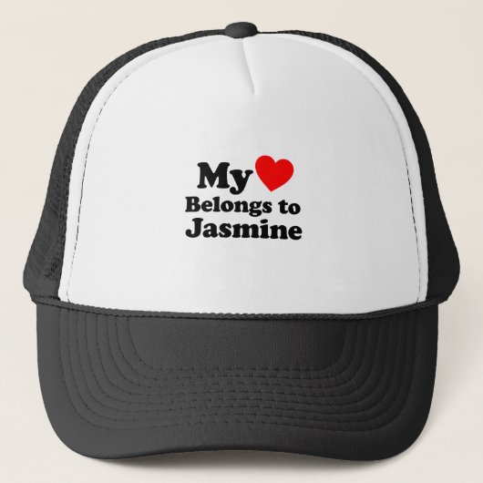Mein Herz gehört zu Jasmine Truckerkappe (Vorderseite)