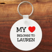 Mein Herz gehört zu LAUREN Schlüsselanhänger (Vorderseite)