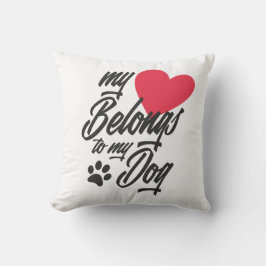 Mein Herz gehört zu meinem Hund Valentinenkissen Kissen