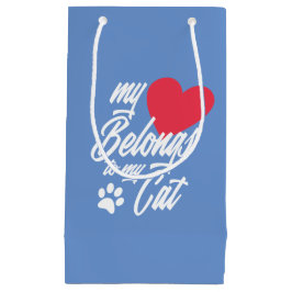 Mein Herz gehört zu meiner Katze Valentine | Gesch Kleine Geschenktüte