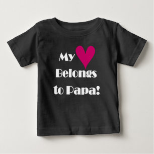Mein Herz gehört zu Papa Baby T-shirt
