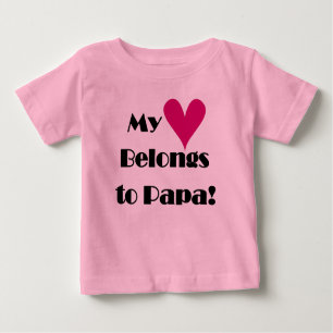Mein Herz gehört zu Papa Baby T-shirt